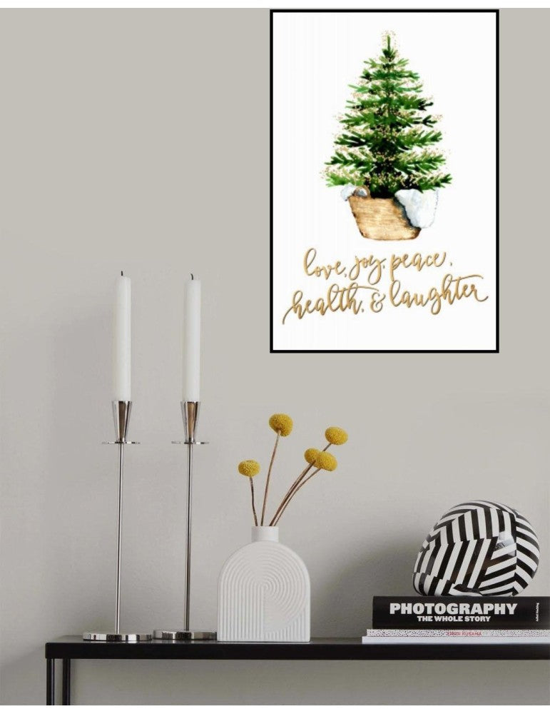 Affisch - Cozy Christmas Tree With Holiday Pelcasa