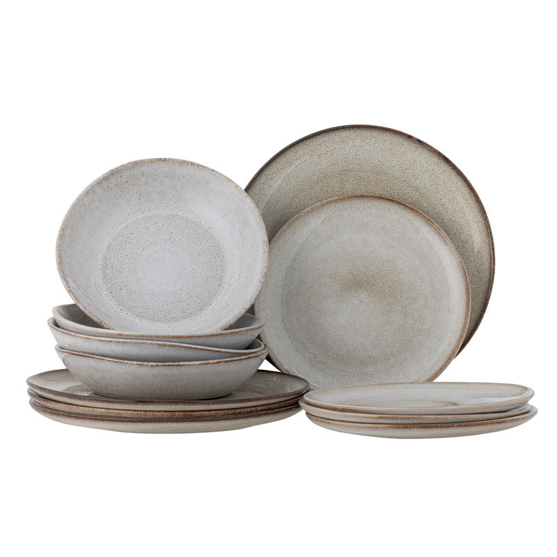 Bloomingville Sandrine Dinnerware Set, Nature, Stoneware Bloomingville