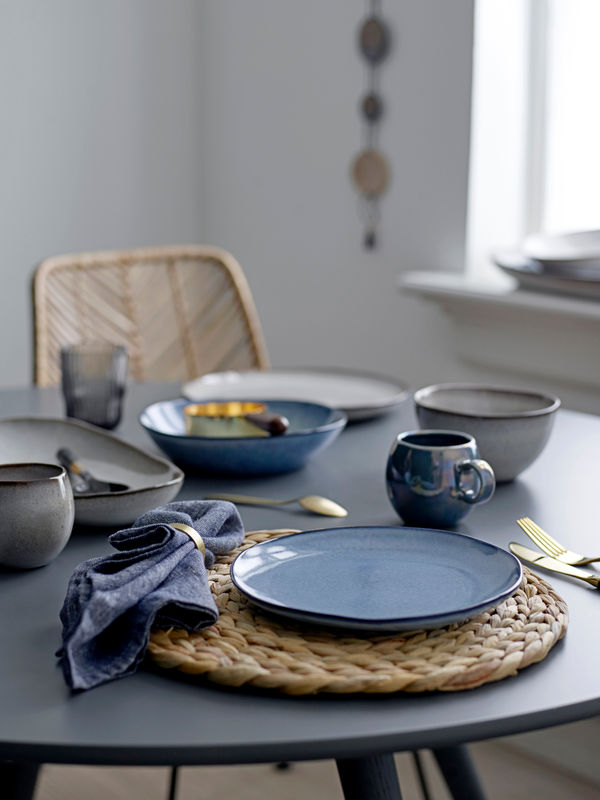 Bloomingville Sandrine Dinnerware Set, Blue, Stoneware Bloomingville