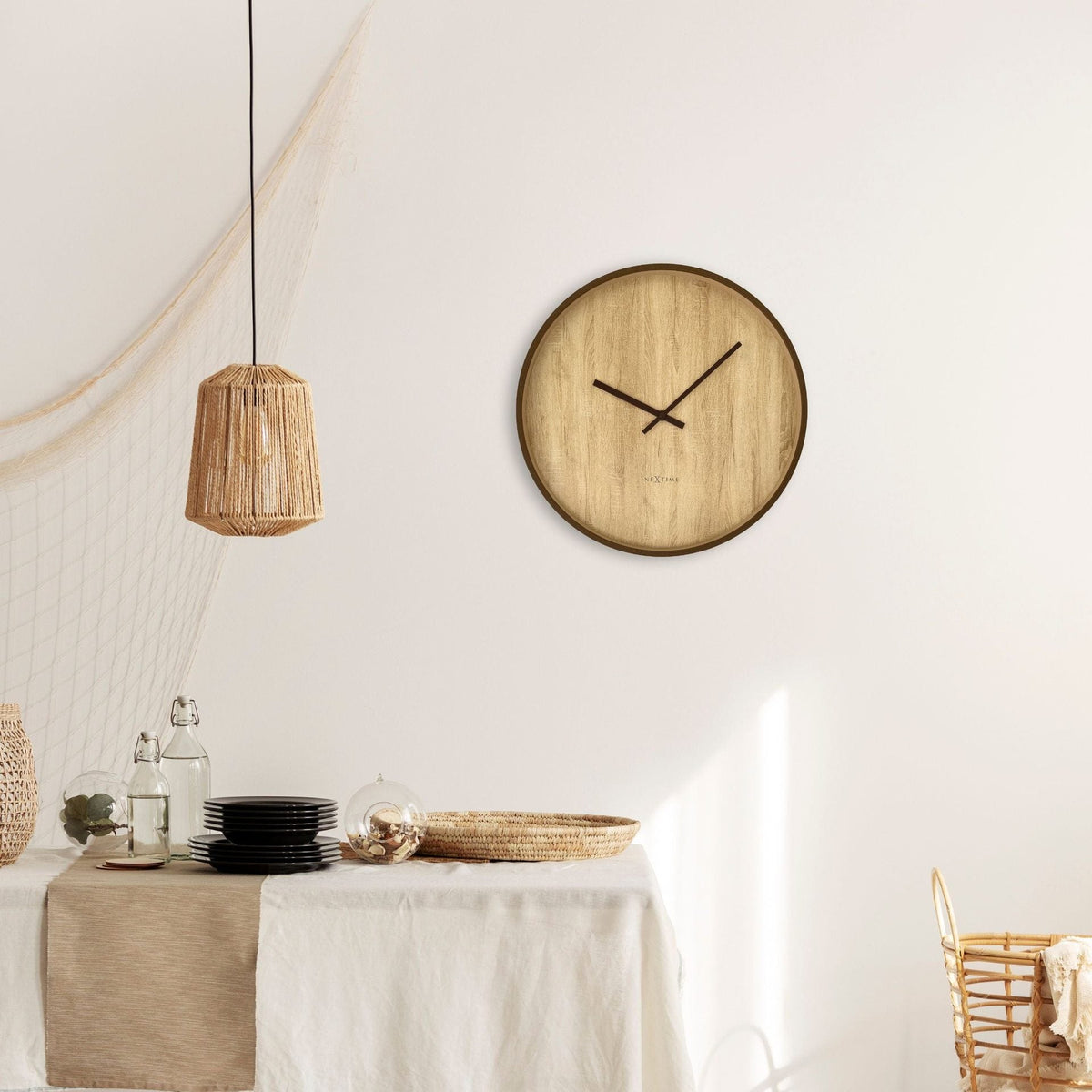 Väggklocka Oslo L 50 cm Brun från NeXtime