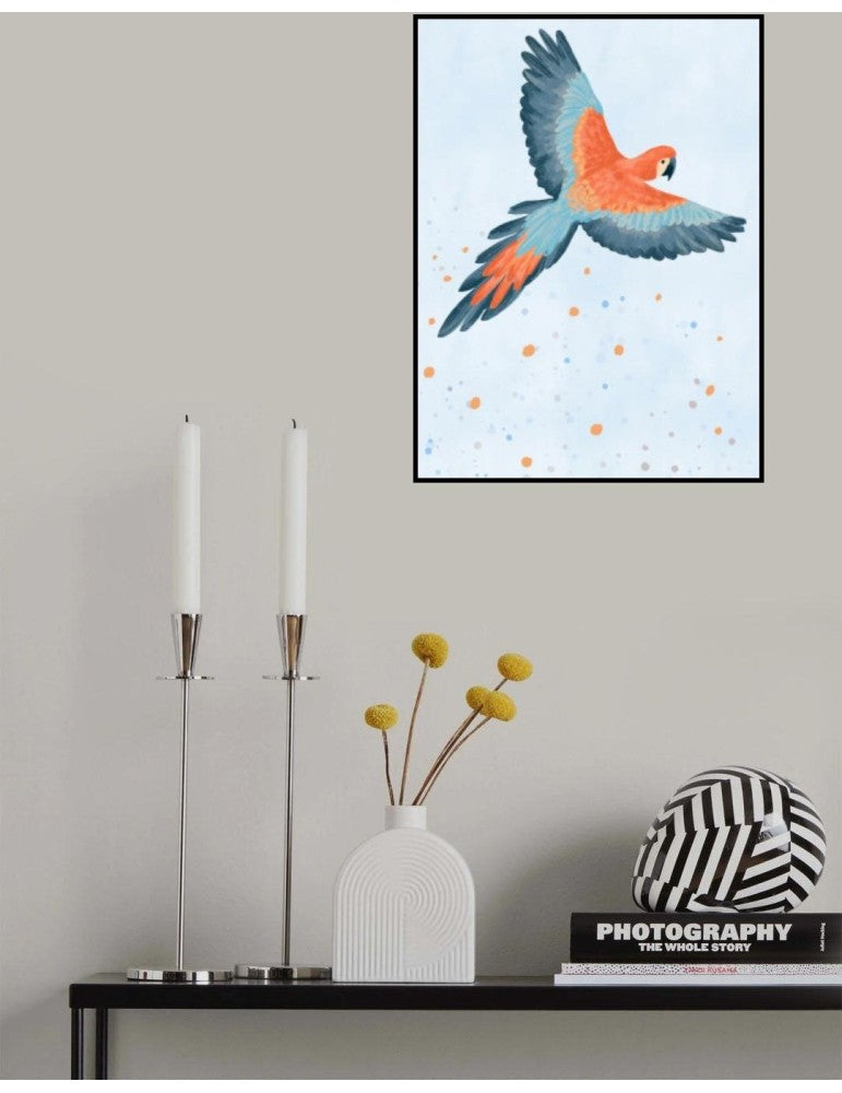 Affisch - Fly With Me (Blå) Pelcasa