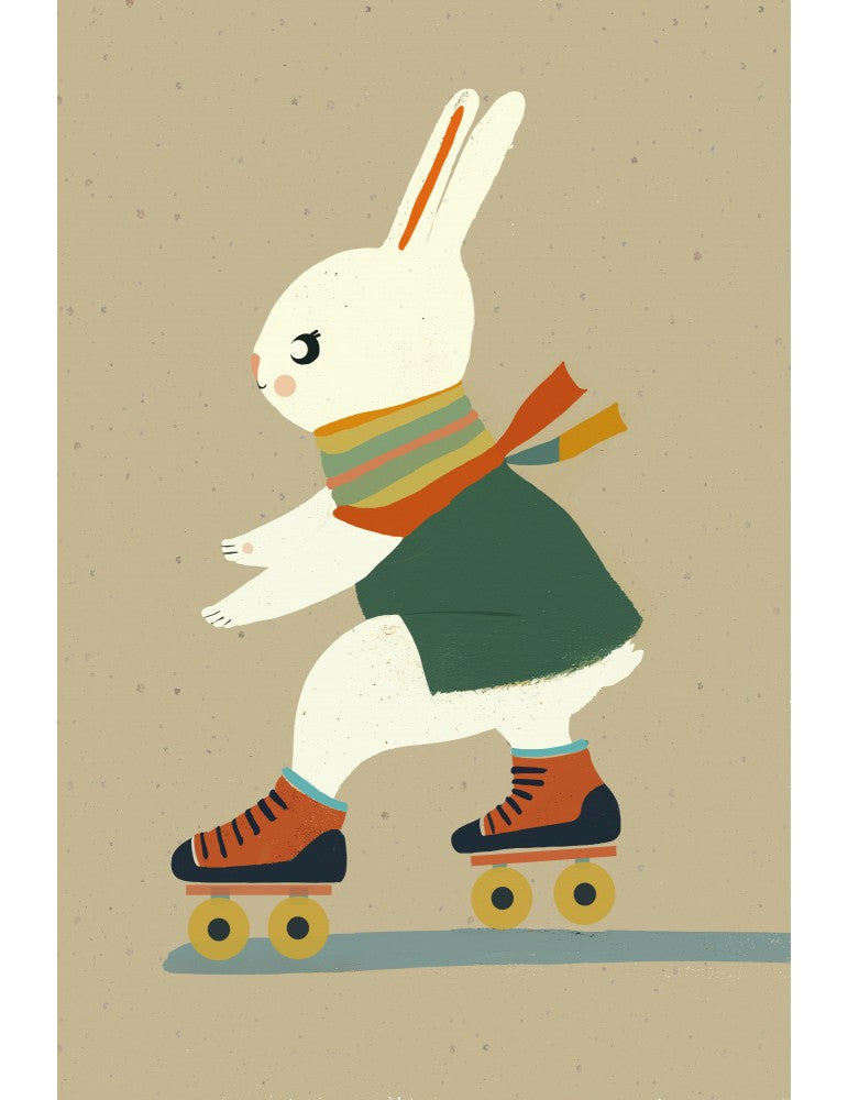 Affisch - Inline Skating Bunny Pelcasa 21x30