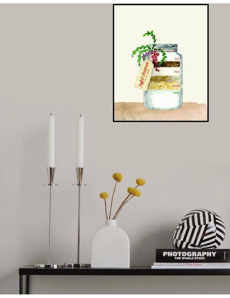 Affisch - Joyful Christmas In A Jar Pelcasa 21x30 cm
