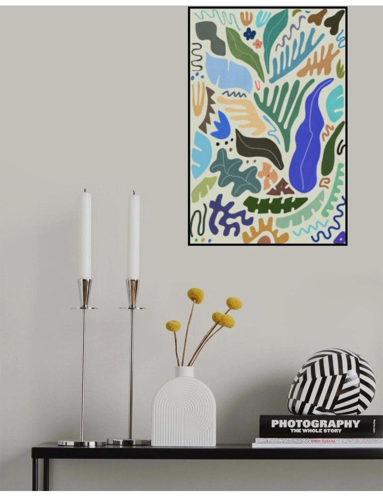 Affisch - Jungle Colors And Shapes Pelcasa