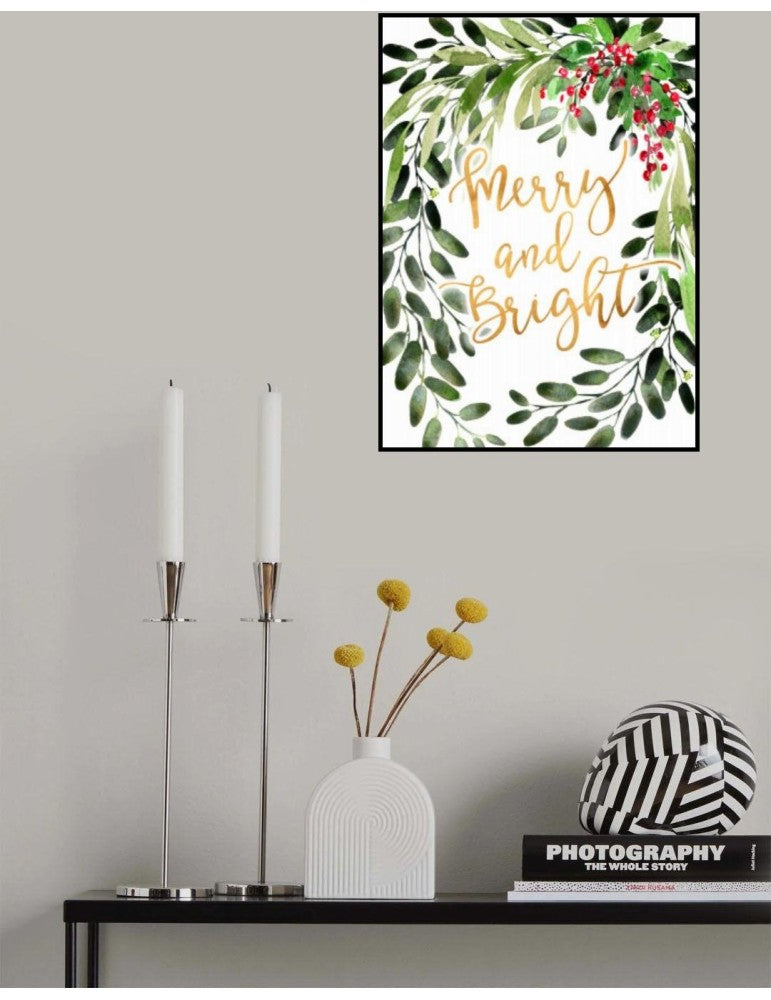 Affisch - Merry And Bright Floral Cascading Bouquet Pelcasa 21x30 cm