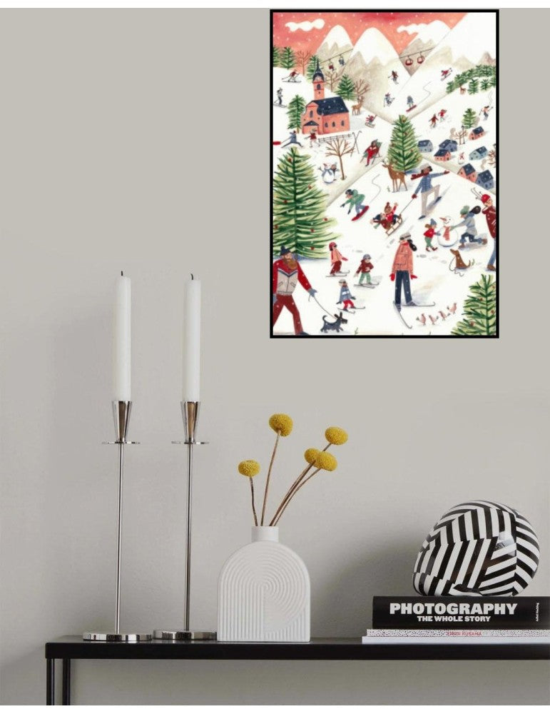 Mountain - Landscape With Houses In The Snow Pelcasa