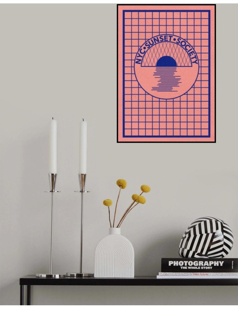 Affisch - Nyc Sunset Society Blue Pelcasa