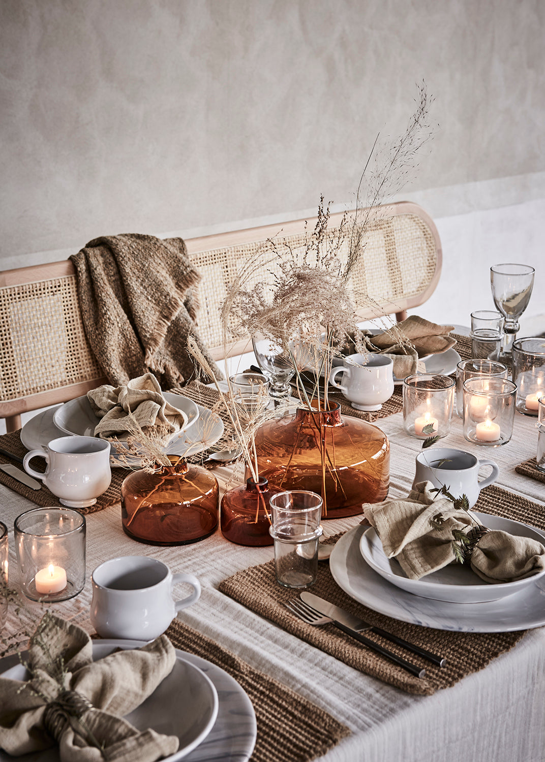 AMELIA Tallrik, Marmorerad Ø31 4-pack Affari of Sweden