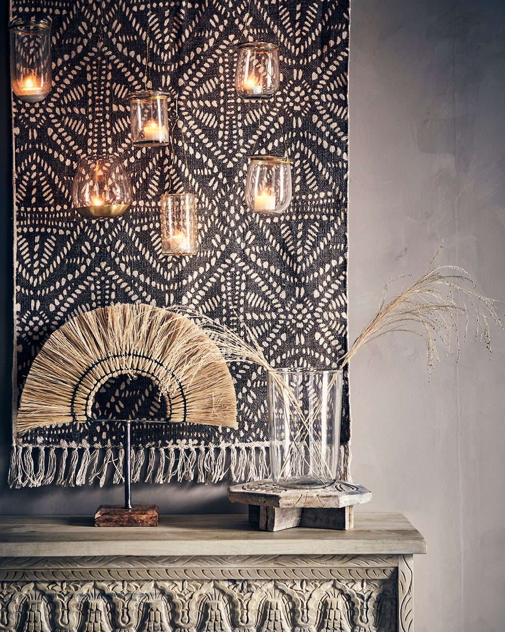 NADJA Hängande värmeljushållare, Klar/mässingsfärgad Affari of Sweden