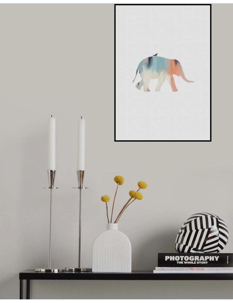 Affisch - Pastel Elephant Pelcasa