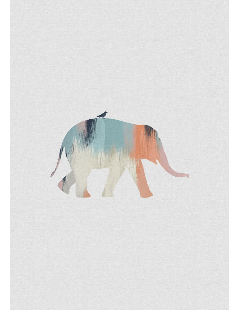 Affisch - Pastel Elephant Pelcasa 21x30