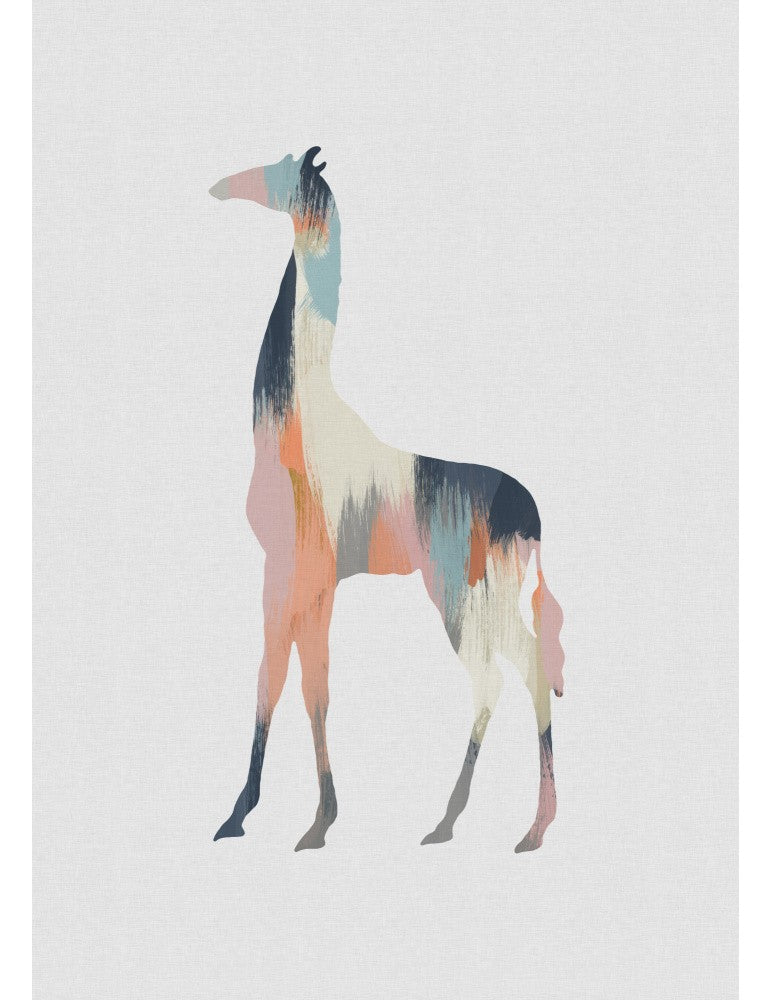 Affisch - Pastel Giraffe Pelcasa 70x100
