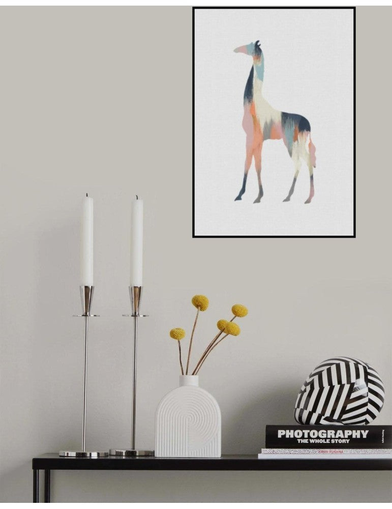 Affisch - Pastel Giraffe Pelcasa
