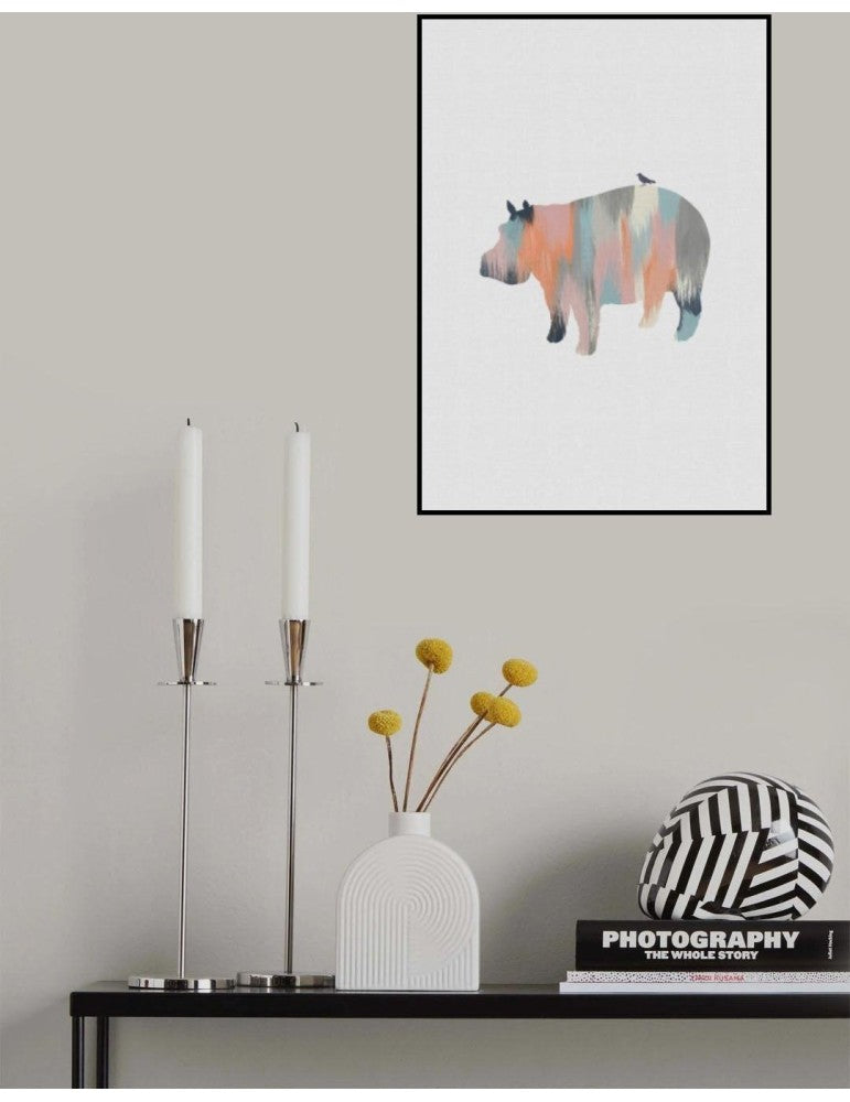 Affisch - Pastel Hippo Pelcasa