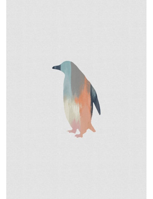 Affisch - Pastel Penguin Pelcasa 21x30 cm