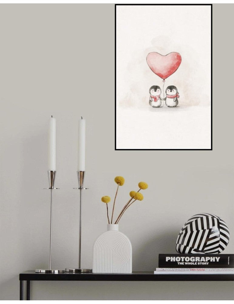 Affisch - Penguin In Love Pelcasa