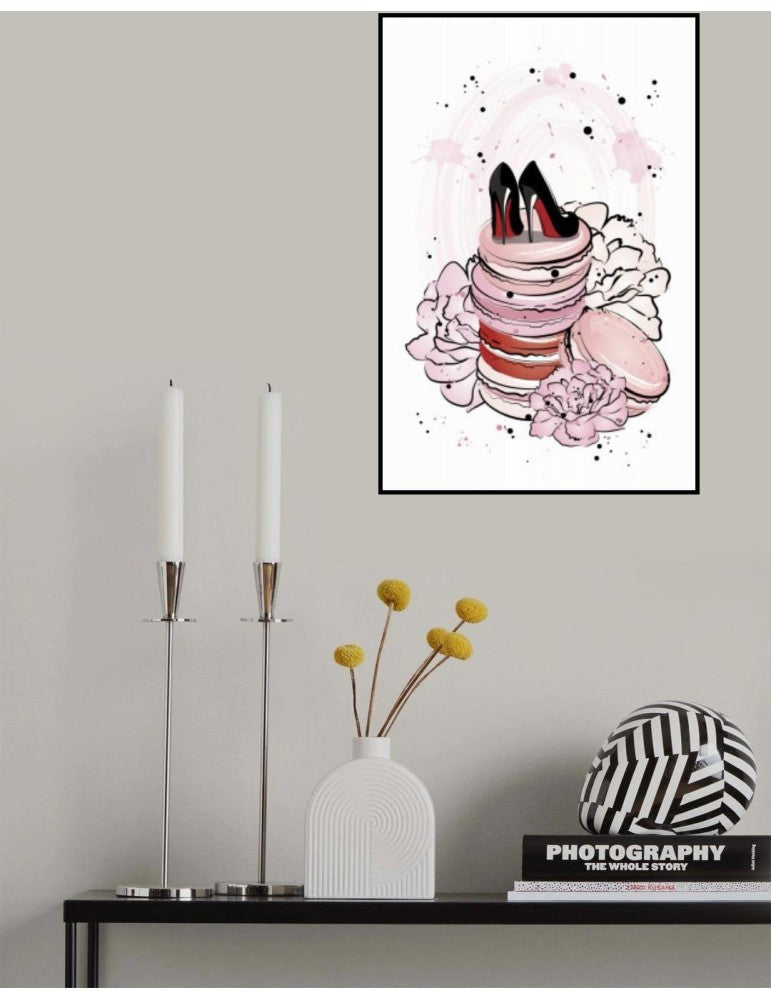 Affisch - Peony Macarons Pelcasa 21x30