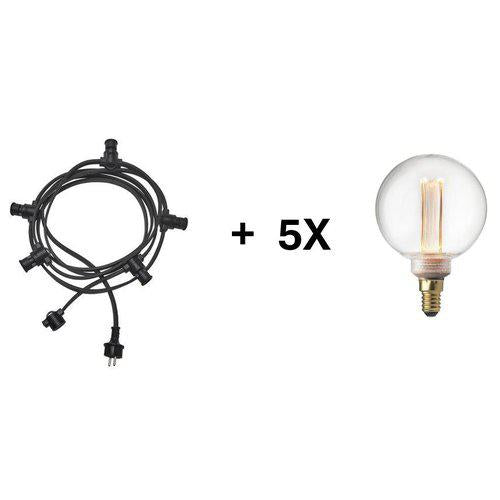 Ljusslinga Future LED med 5 lampor 2 000 K – 4,2 m – PR Home
