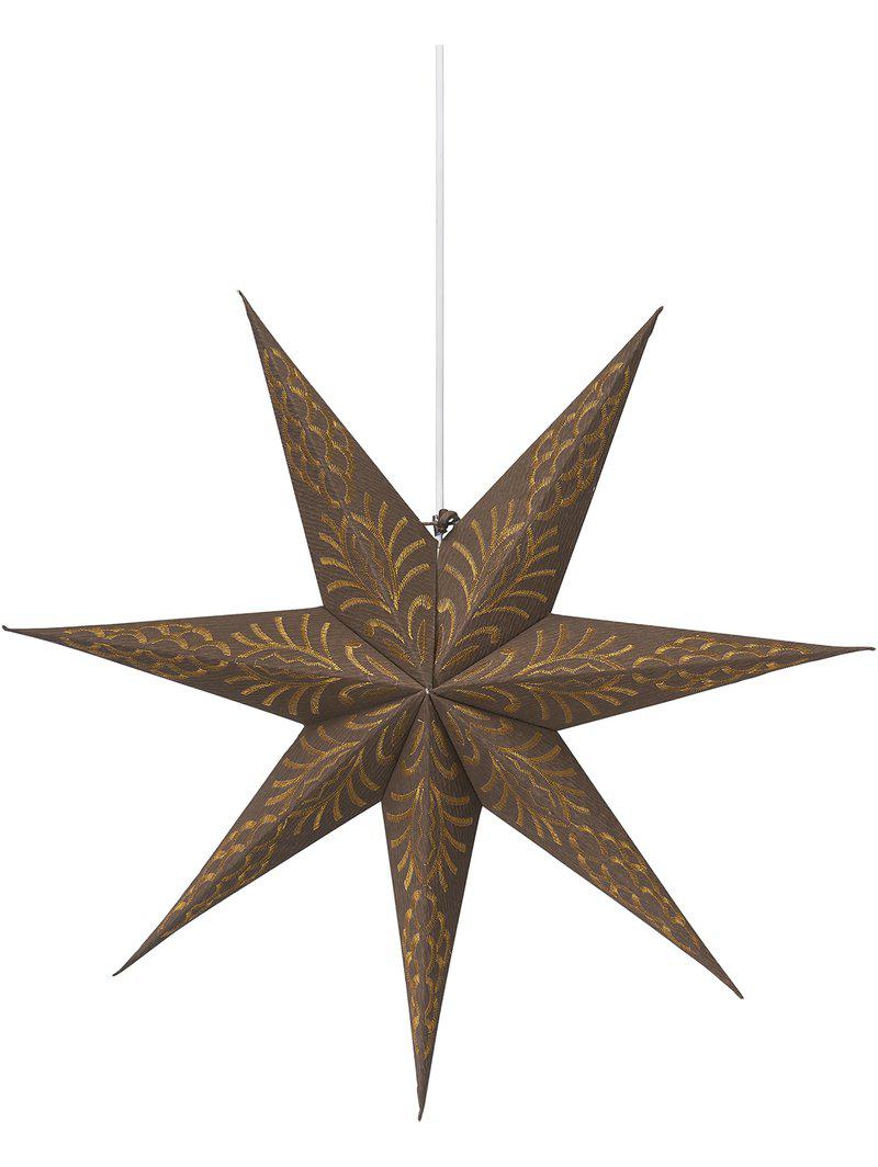Adventsstjärna Celeste brun/guld 60 cm – PR Home