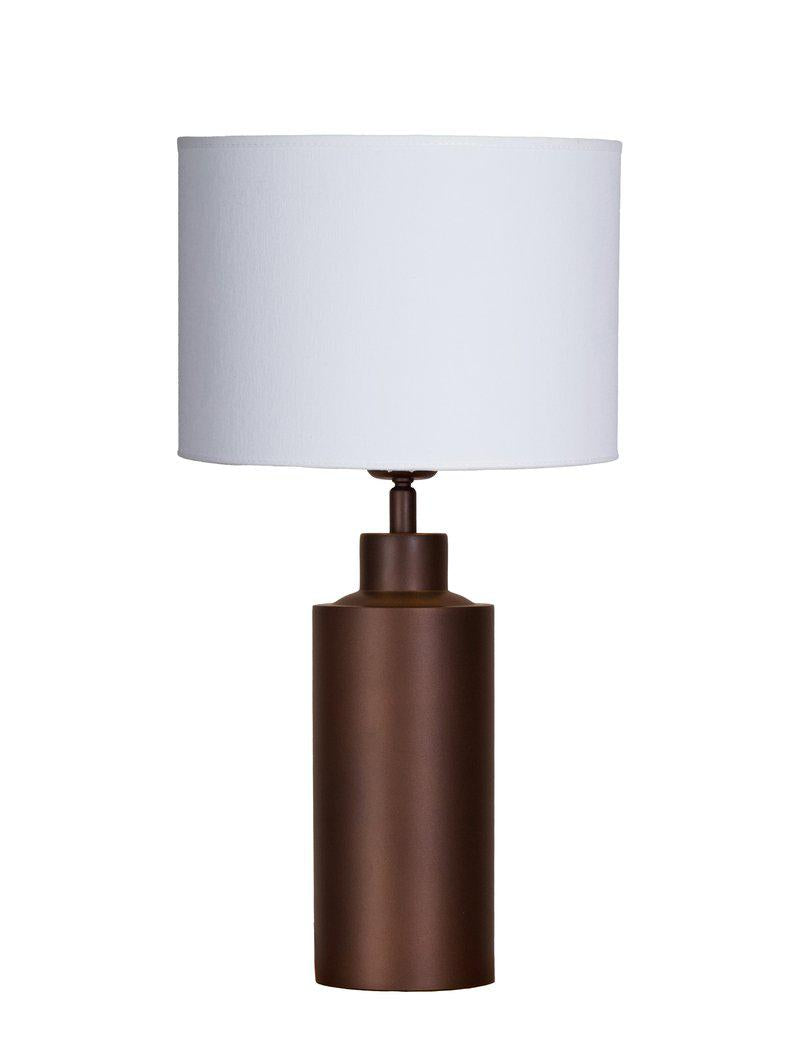 Bordslampa Solo antikbrun med vit skärm 46 cm – PR Home