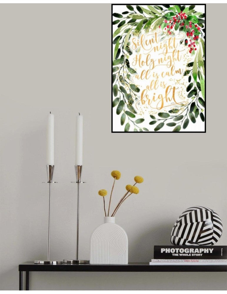 Affisch - Silent Night Watercolor Bouquet Pelcasa 21x30 cm