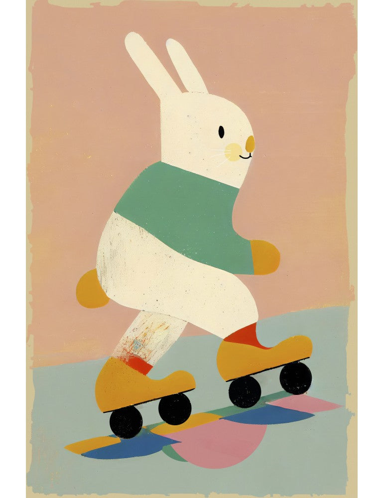 Affisch - Skating Bunny Pelcasa 70x100