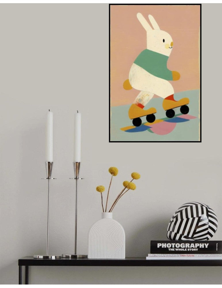 Affisch - Skating Bunny Pelcasa
