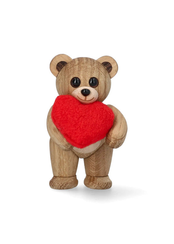 Stående handgjord tränalle i FSC-certifierad ek med ett mjukt hjärta