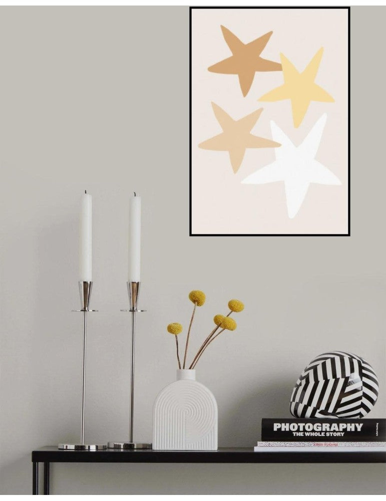 Affisch - Stars Yellow Pelcasa 21x30