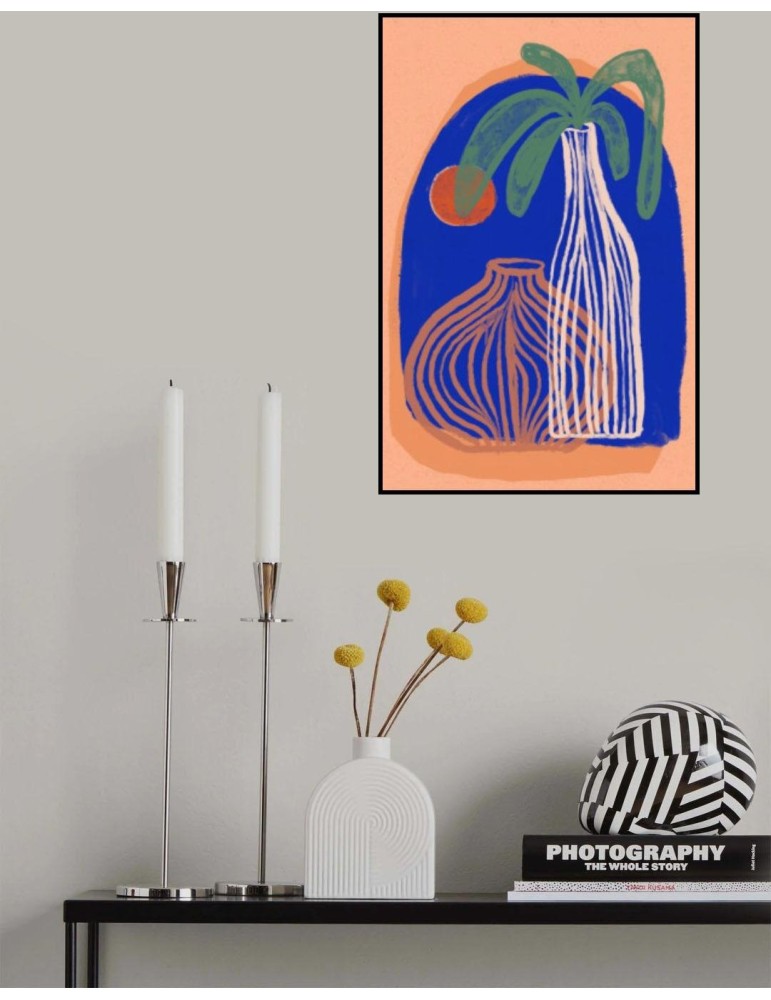 Affisch - Sunset And Vases Pelcasa