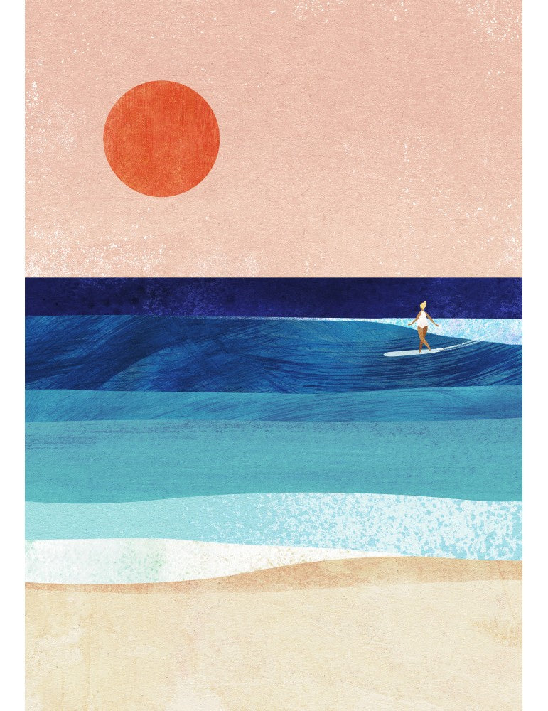 Affisch - Surf Girl Pelcasa 21x30