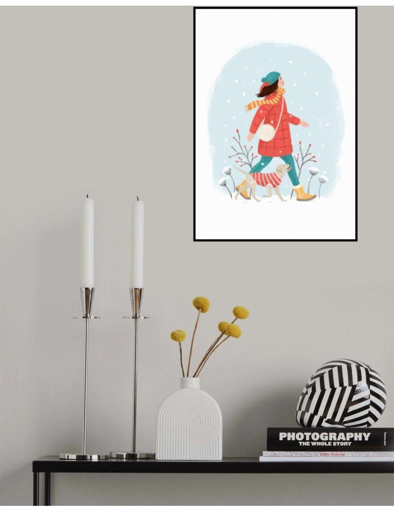 Affisch - Winter Walk Pelcasa 21x30 cm