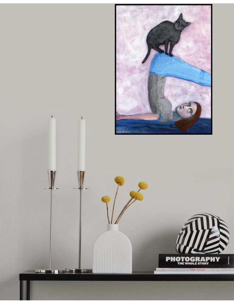 Affisch - Yoga With My Cat Pelcasa