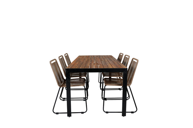 LINDOS & BOIS Matstolar 6 st + Matbord Matbord Venture Home