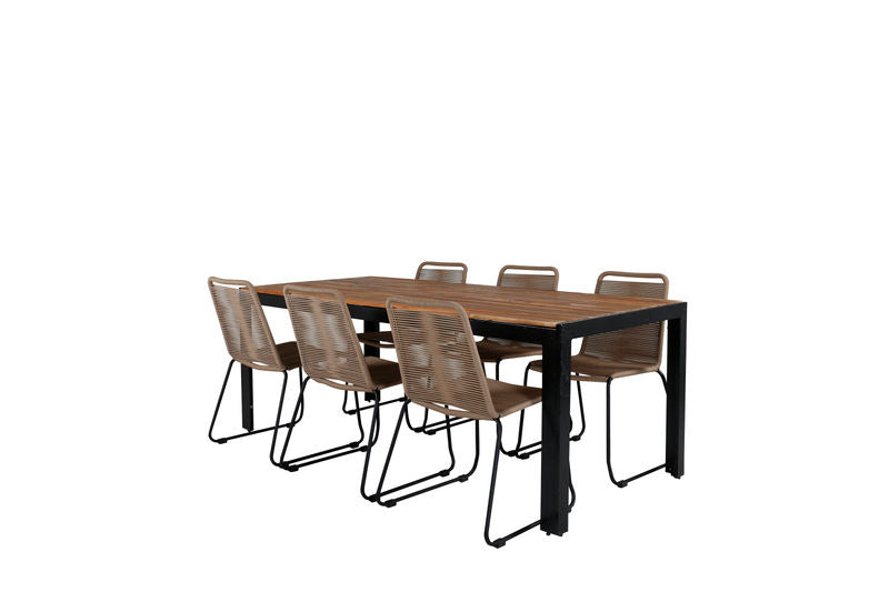 LINDOS & BOIS Matstolar 6 st + Matbord Matbord Venture Home