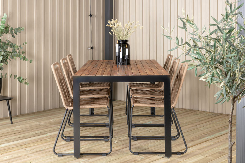 LINDOS & BOIS Matstolar 6 st + Matbord Matbord Venture Home