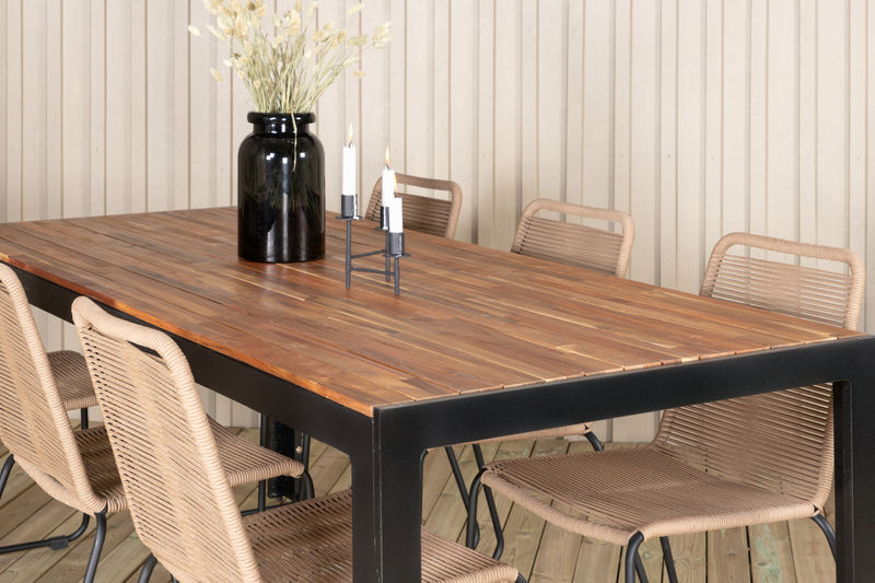 LINDOS & BOIS Matstolar 6 st + Matbord Matbord Venture Home