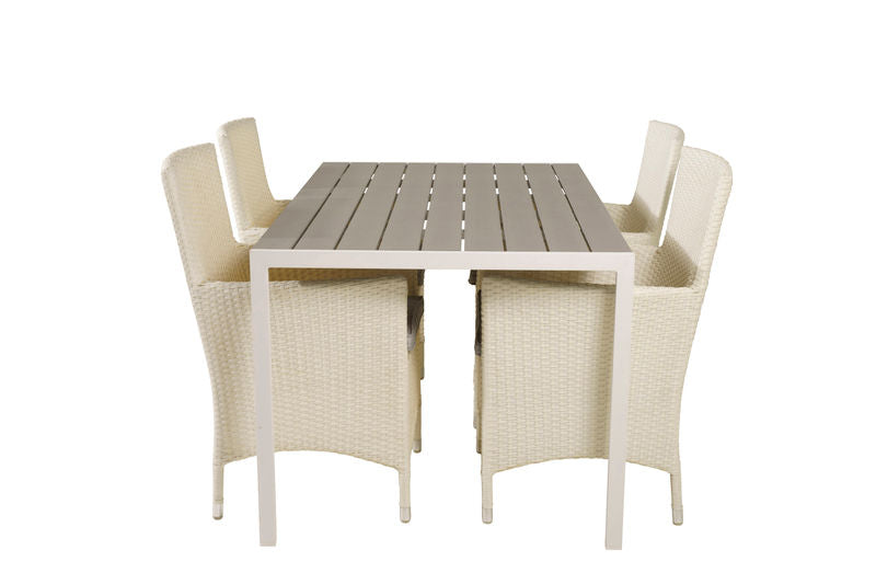 MALIN & BREAK Matstolar 4 st Vit + Matbord Matbord Venture Home