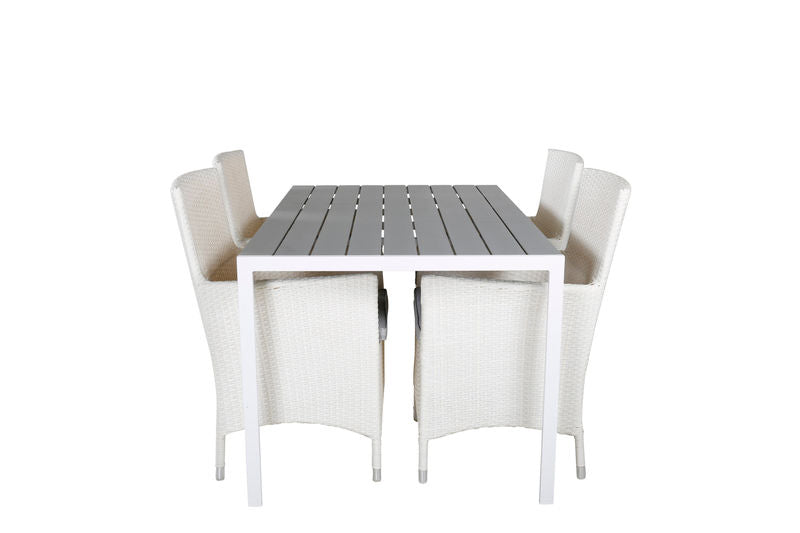 MALIN & BREAK Matstolar 4 st Vit + Matbord Matbord Venture Home