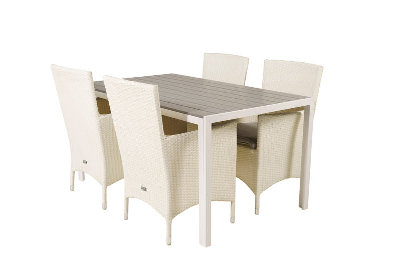 MALIN & BREAK Matstolar 4 st Vit + Matbord Matbord Venture Home