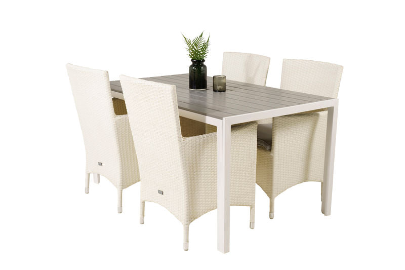 MALIN & BREAK Matstolar 4 st Vit + Matbord Matbord Venture Home