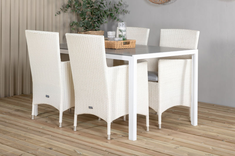 MALIN & BREAK Matstolar 4 st Vit + Matbord Matbord Venture Home