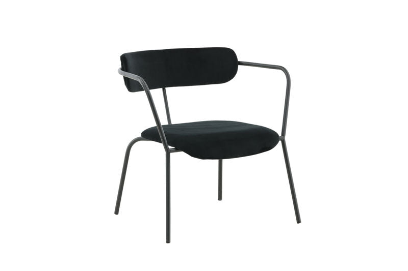 Duffy Singel Soffa - Svart / Svart Velvet Fåtöljer Venture Home