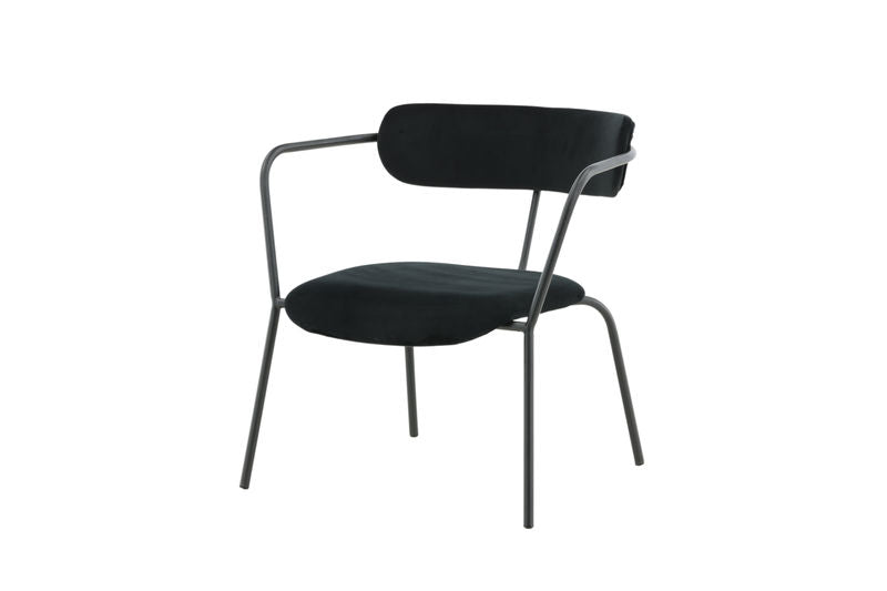Duffy Singel Soffa - Svart / Svart Velvet Fåtöljer Venture Home