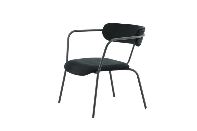 Duffy Singel Soffa - Svart / Svart Velvet Fåtöljer Venture Home