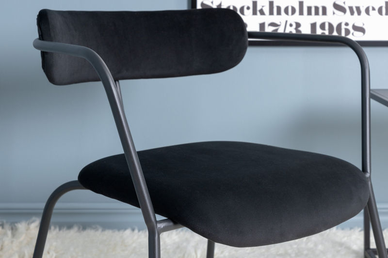 Duffy Singel Soffa - Svart / Svart Velvet Fåtöljer Venture Home