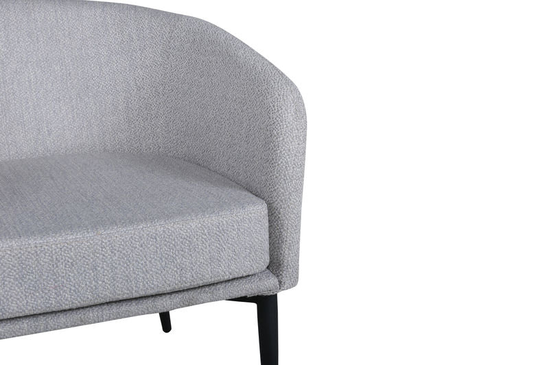 Fluffig enkelsoffa - svart / grått tyg Fåtölj Venture Home