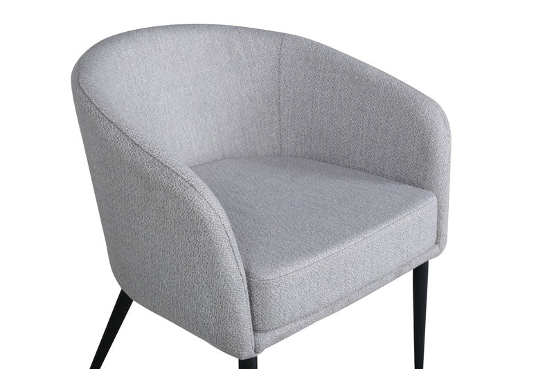 Fluffig enkelsoffa - svart / grått tyg Fåtölj Venture Home