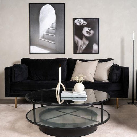 Soffbord Falsterbo - Glas / Svart Furniture Fashion