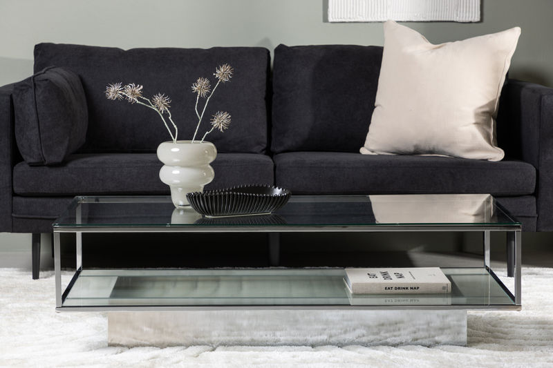 Maglehem Soffbord - Silver Krom / Genomskinligt glas Soffbord Furniture Fashion